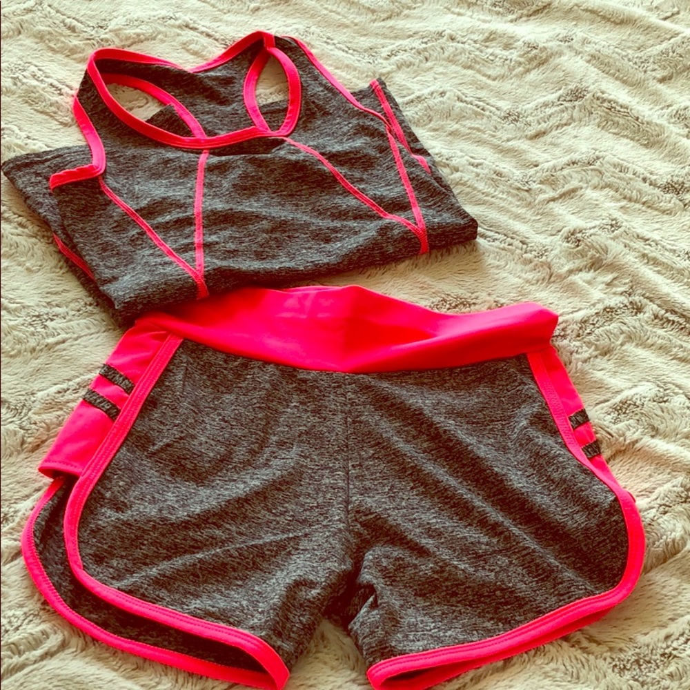 Workout tank and shorts set